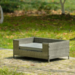 ZUN Dog Bed, Pet Bed, Pet Enclosures, Pet Outdoor Pet Patio Seasonal PE Wicker Pet 70118524