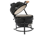 13in Round Ceramic Charcoal Grill Black 06062545