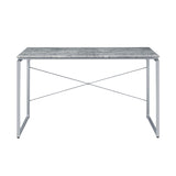 Faux Concrete Top Rectangular Writing Desk, Silver B016P311786