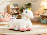 6V Electric Kids Ride On Unicorn Battery Powered Animal Toy with Music, Foot Pedal & Forward 78386139