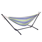 ZUN Portable Outdoor Polyester Hammock Set Green 93227887