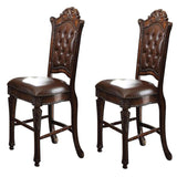 Cherry Counter Height Stools with Nailhead Trim B062P181291