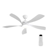 (Same as W882P146902) 52 Inch Modern Led Ceiling Fan With 3 Color Dimmable 5 ABS Blades Remote W882P266419