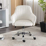 ZUN Accent chair Modern home office leisure chair with adjustable velvet height and adjustable W1521108554