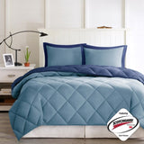 King 3M Scotchgard Diamond Quilting Reversible Down Alternative Comforter Set B03595023