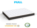 12 Inch Full Mattress, Innerspring Mattress with Black Gold Trim & White Cover - Medium Firm 73853720