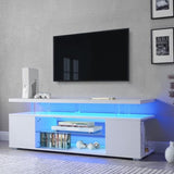 TV Stand for 70 Inch TV LED Gaming Entertainment Center Media Storage Console Table with Large Side W2178P147739