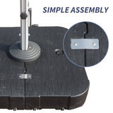 Patio Umbrella Base with Wheels, Water & Sand Filled Weighted Base for Most Cantilever Offset W1859P304037