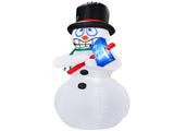 Shaking Snowman Inflatable 5.6ft, 190D Polyester Christmas Yard Decor with 3 LED Lights, US Plug 12V 78981445