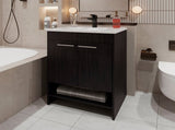 Wengue 2-Door Bathroom Vanity with Open Storage B062P355532