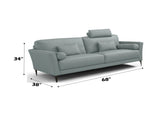 Tussio Watery Top Grain Leather Loveseat W/5 Pillows B2726P498447