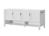 55.1'' Storage Sideboard with 4-Doors,Multi Functional Buffet with Open Shelf and 2-Tiers N711P345165K
