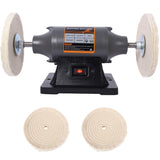 8-Inch Electric Polisher Buffer Grinder - Includes 4PCs 80Ply Thic Buffing Wheels Ideal W465P173365