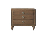 3 Drawers Wooden Nightstand in Reclaimed Oak Finish B016P253370