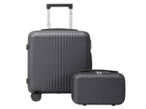 PP Trolley Case 12in 20in 2PCS Suitcase Set Dark Gray 02239068