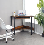 ZUN Triangle Computer Desk,Corner Desk With Smooth Keyboard Tray& Storage Shelves ,Compact Home 77841512