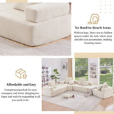 Corner Frame for Oversized Modular U Shaped Sectional Sofa,Luxury Boucle Floor Couch,Convertible N723P234208A