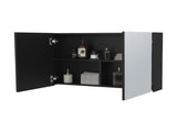 Black Medicine Cabinet with Included Mirrors and 2 Doors B062P252187