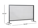 Regina 1-Panel Iron Fireplace Screen 38" x 30", Black Finish N775P386918B