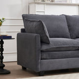 Modular Sofa , Velvet Large U-Shaped Couch Comfy Upholstered 2-Seat Sofa, 2 W2705P268484