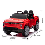 ZUN 12V Kids Ride on Car W/Parents Control,Licensed Chevrolet Silverado,Four-wheel suspension,LED W1578P202304