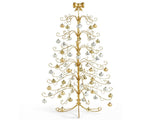 6ft Gold Iron Christmas Tree with Bow on Top, PVC Christmas Tree 46546084