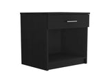 Nightstand 21"H, One Drawer, Low Shelf, Superior Top, Black B097132927