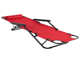 Portable Dual Purposes Extendable Folding Reclining Chair Red 11154818