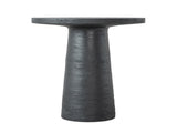 22x22x25.5" Black Round Side Table with Pedestal Base W2078P203271
