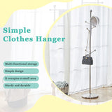 Main Stainless Steel Spray Painted Hanger, Modern Silver Stainless Steel Coat Rack, Solid Wood W1151P276821