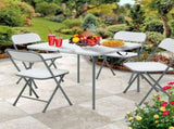 34" Square Resin Fold-in-Half Table, White 02906549