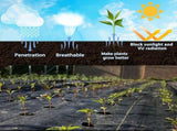 XISHAN 8'X300' Black HDPE 70 Gram Weed Barrier Fabric 70574124