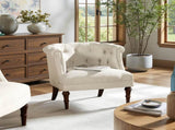 Katherine Tufted Accent Chair Sand Beige Polyester B2719P364404