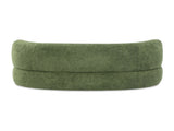 Shep 36" Curved Dog Sofa Bed Medium Moss Green Fleeced Teddy B2719P320242