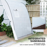 Greenhouse with 2 Doors 6' x 6' x 6.6', White 12112593