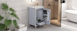 20.3" Bathroom Vanity with Sink, Functional Drawer, Door Shelf, Soft-closing Door, Grey N759P218643E