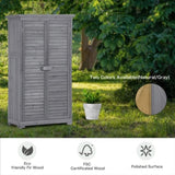 ZUN TOPMAXen Garden Shed 3-tier Patio Storage Cabinet Outdoor Organizeren Lockers with Fir WF285327AAE