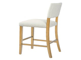 Barstools With rivet decoration set of 2 , wood Frame,fabric Sponge cushion and Upholstered N780P366607N