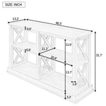 ZUN Console Table with 3-Tier Open Storage Spaces and “X” Legs, Narrow Sofa Entry Table for Living Room, 39782247