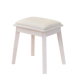 Modern Makeup Vanity Desk with LED Lights & Mirror, 4 Drawer Dressing Table Set with Stool, 3 Colors N844P257529A