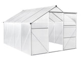 6x8 Hybrid Polycarbonate Greenhouse Silver 36140832