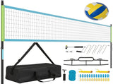 32'x3' Heavy-Duty Volleyball Net Set - 3-Level Adjustable Poles, Anti-Sag Winch, All-Inclusive 64459044