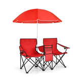 ZUN Outdoor camping chair with umbrella 10965306