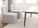 Linen Dining Chairs, Modern Fabric Side Chairs for Dining Room and Kitchen, with Padded Seat and W1170P365356
