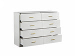 ZUN Modern White 8-Drawer Dresser for Bedroom - Ample Storage Wide Chest of Drawers, Sturdy & Safe W1785P201163