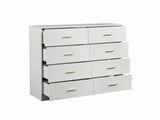 ZUN Modern White 8-Drawer Dresser for Bedroom - Ample Storage Wide Chest of Drawers, Sturdy & Safe W1785P201163