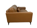 Tussio Saddle Tan Leather Loveseat W/5 Pillows B2726P457658