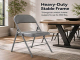 2 Pack/ 4 Pack Folding Chair, with Padded Cushion and Back - PU Leather Stackable Portable Dining 78365455