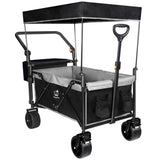 Heavy Duty Collapsible Wagon, Foldable Wagon with Removable Canopy, Foldind Wagon Cart with Wheels 81525186