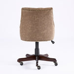 ZUN A&A Furniture,Medieval Retro Style Sheepskin Pattern Fabric Home Office Chair with Lift, Swivel and W1143P202750